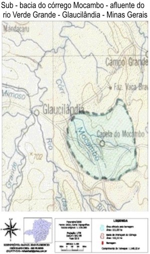 Figura 8 – Mapa de identificação do local da barragem em carta geográfica do IBGE (escala 1: 250.000).
