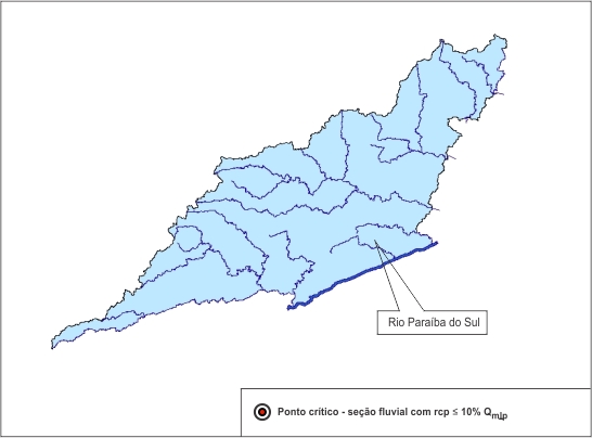 Figura 5 - Mapa da região hidrográfica do rio Paraíba do Sul, em Minas Gerais